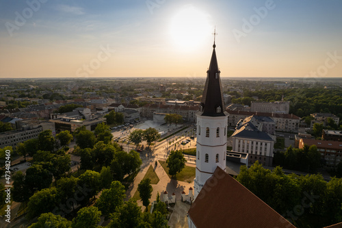 Aerial summer evening sunset view in sunny city Šiauliai © Top Lithuania