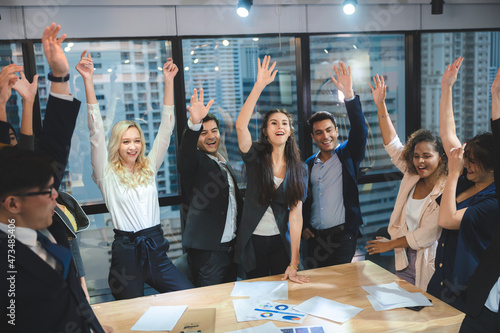 young business people putti...