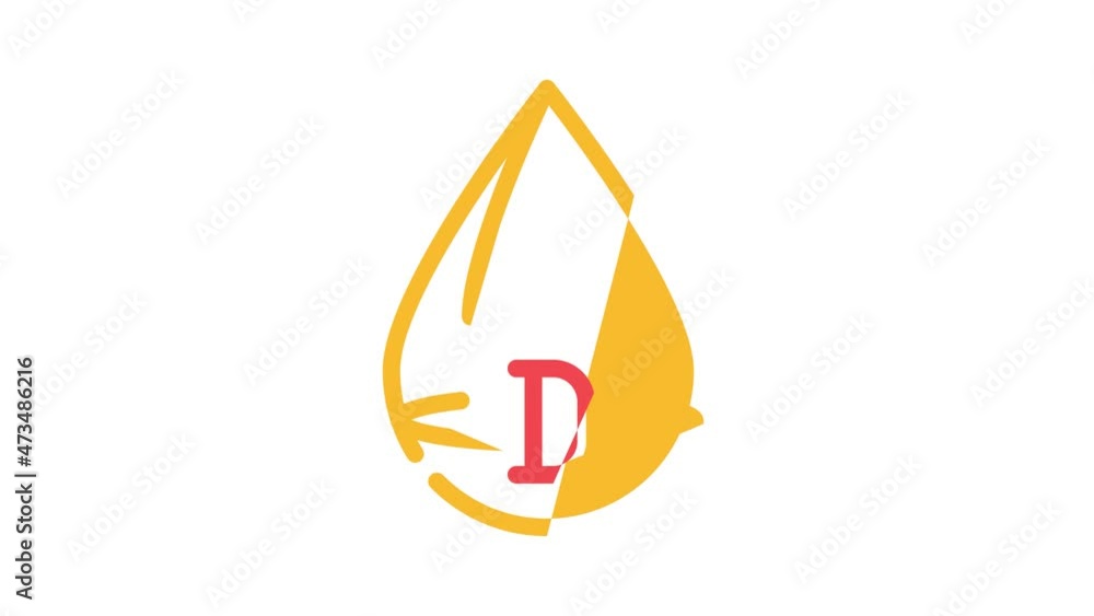 vitamin d drop animated color icon vitamin d drop sign. isolated on white background vitamin d drop animated color icon vitamin d drop sign. isolated on white background