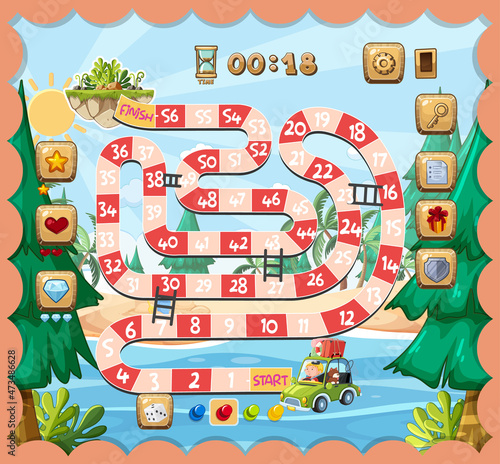Counting number game template for kid