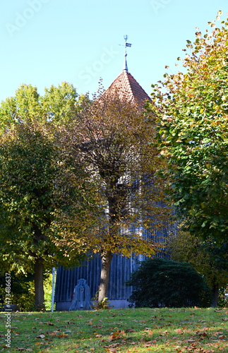 Historische Kirche im Herbst in Dorfmark, Niedersachsen photo