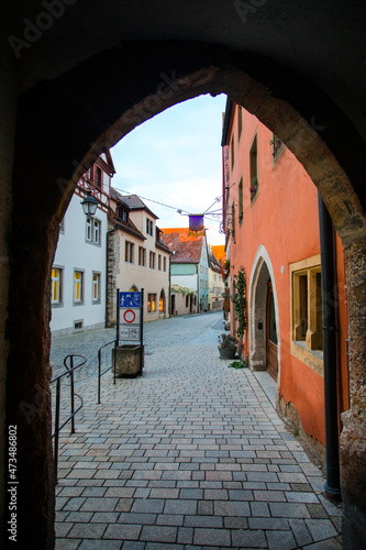 Fototapeta Naklejka Na Ścianę i Meble -  Germany, Bavaria, Rothenburg, fairy tale town, architecture, street