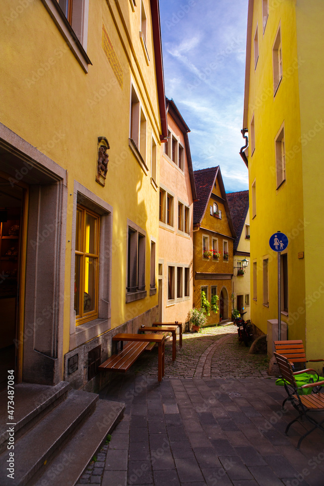 Germany, Bavaria, Rothenburg, fairy tale town, architecture, street