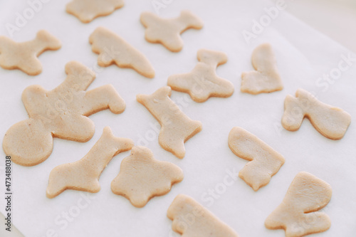 Making gingerbread cookies for Christmas.