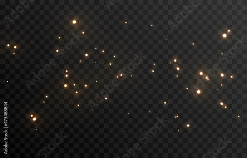 Vector magic glow. Sparkling light, sparkle dust png. Sparkling magical dust. Christmas light.