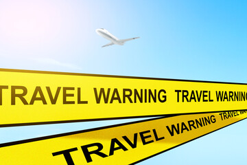 Flight covered with travel warning tape due new variant of covid 19 omicron