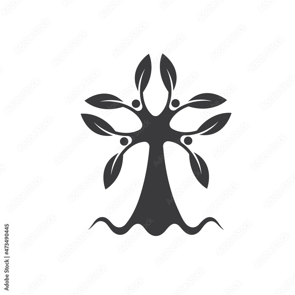 people tree icon vector illustration concept design people tree icon vector illustration concept design
