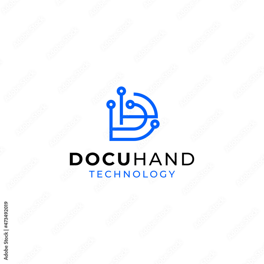 Letter D data line logo vector icon illustration modern style for your business Letter D data line logo vector icon illustration modern style for your business