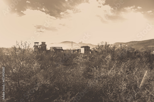 landscape of an abandoned factory