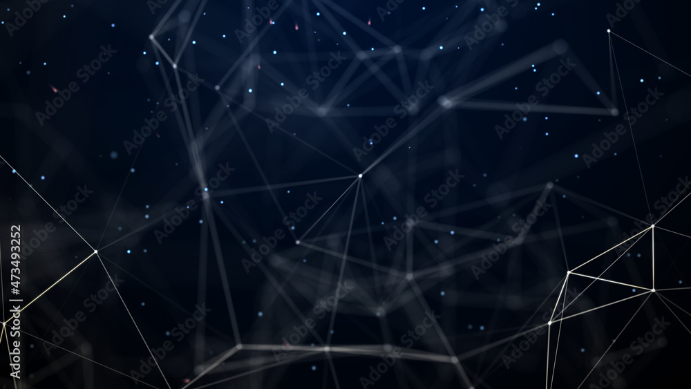 Abstract futuristic - Molecules technology with polygonal shapes on dark blue background. Geometric graphic connection background. 3d rendering. Abstract futuristic - Molecules technology with polygonal shapes on dark blue background. Geometric graphic connection background. 3d rendering.