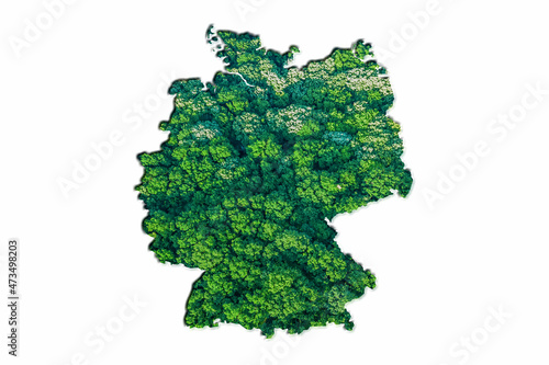 Green Forest Map of Germany