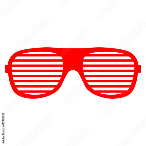 Vector high quality fun party glasses icon isolated on white background. Spring break celebration concept