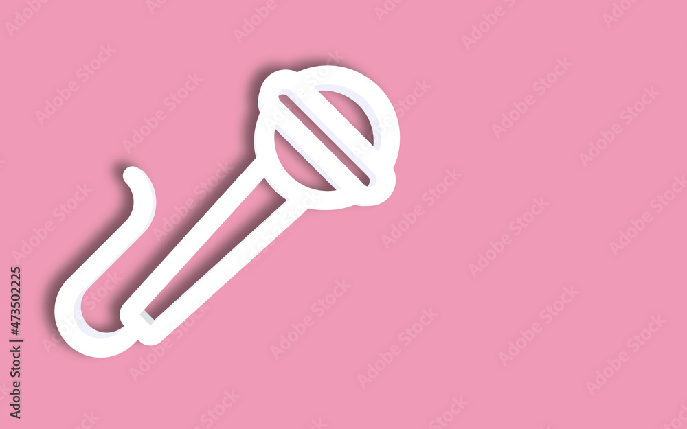 microphone minimal icon symbol in 3d rendering isolated on pastel pink background Premium vector microphone minimal icon symbol in 3d rendering isolated on pastel pink background Premium vector
