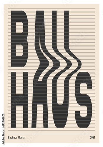 Minimal 20s geometric design poster, vector template