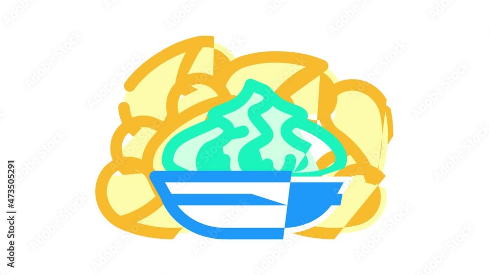 crisps wasabi animated color icon crisps wasabi sign. isolated on white background crisps wasabi animated color icon crisps wasabi sign. isolated on white background