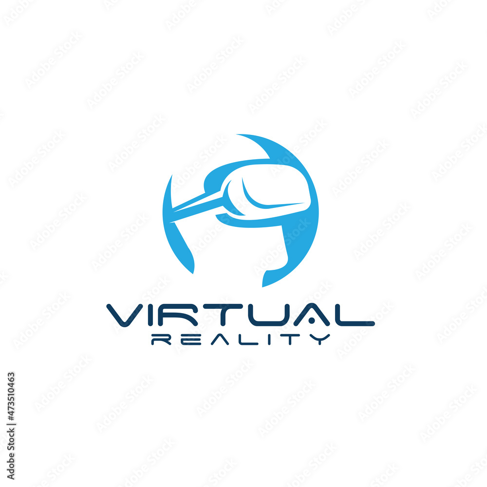 virtual reality logo design vector template virtual reality logo design vector template