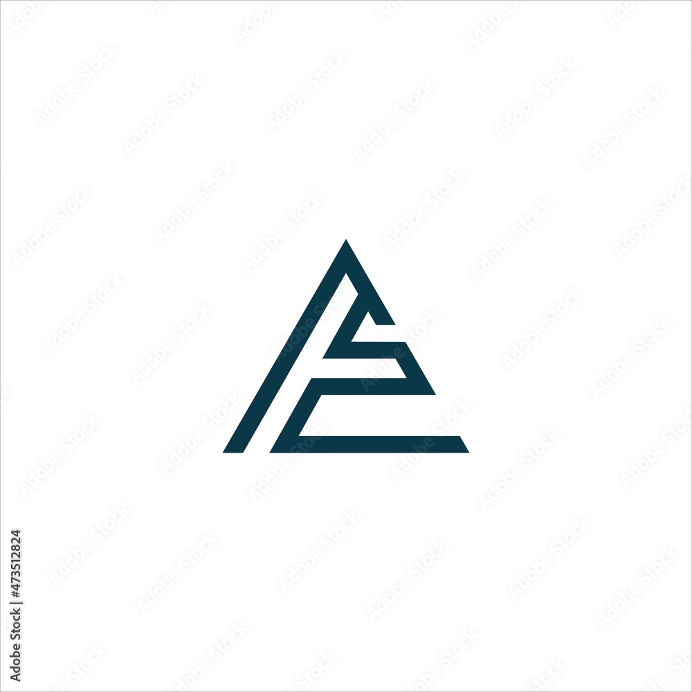 letter a e logo vector template line
