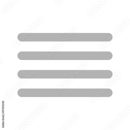 Justify Text Flat Vector Icon Design
