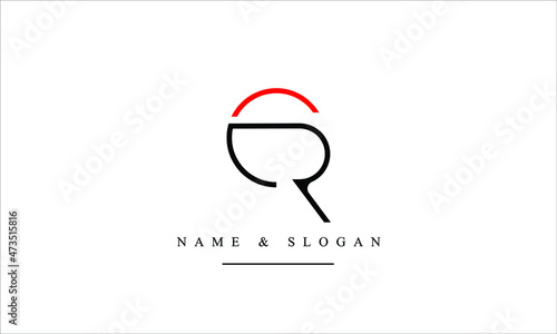 RC, CR, R, C abstract letters logo monogram