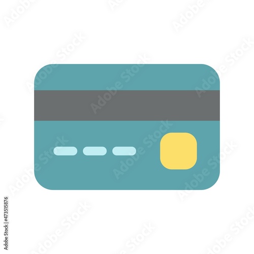 Debit Card Flat Vector Icon Design