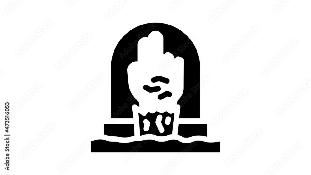 zombie fear animated glyph icon zombie fear sign. isolated on white background zombie fear animated glyph icon zombie fear sign. isolated on white background
