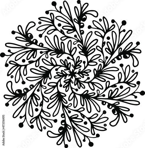 vector image of a fantasy snowflake4