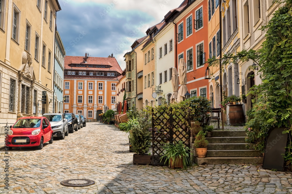 bautzen, deutschland - idyllisches panorama in der altstadt