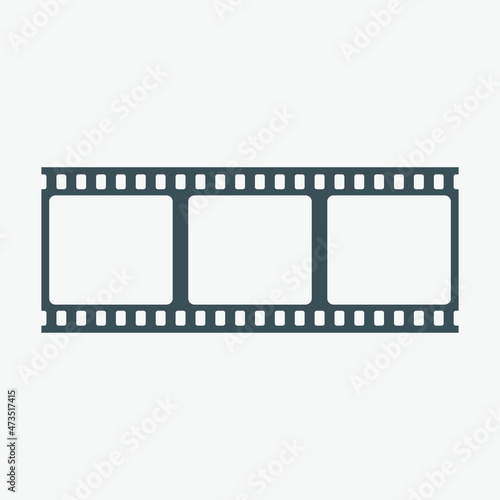 Video tape photo film strip frame quality vector illustration cut	
