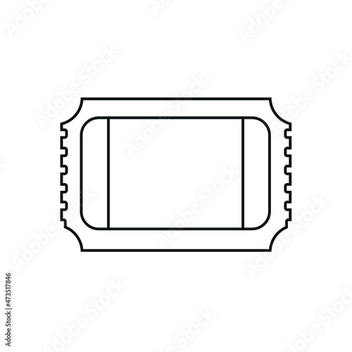 ticket line icon vector