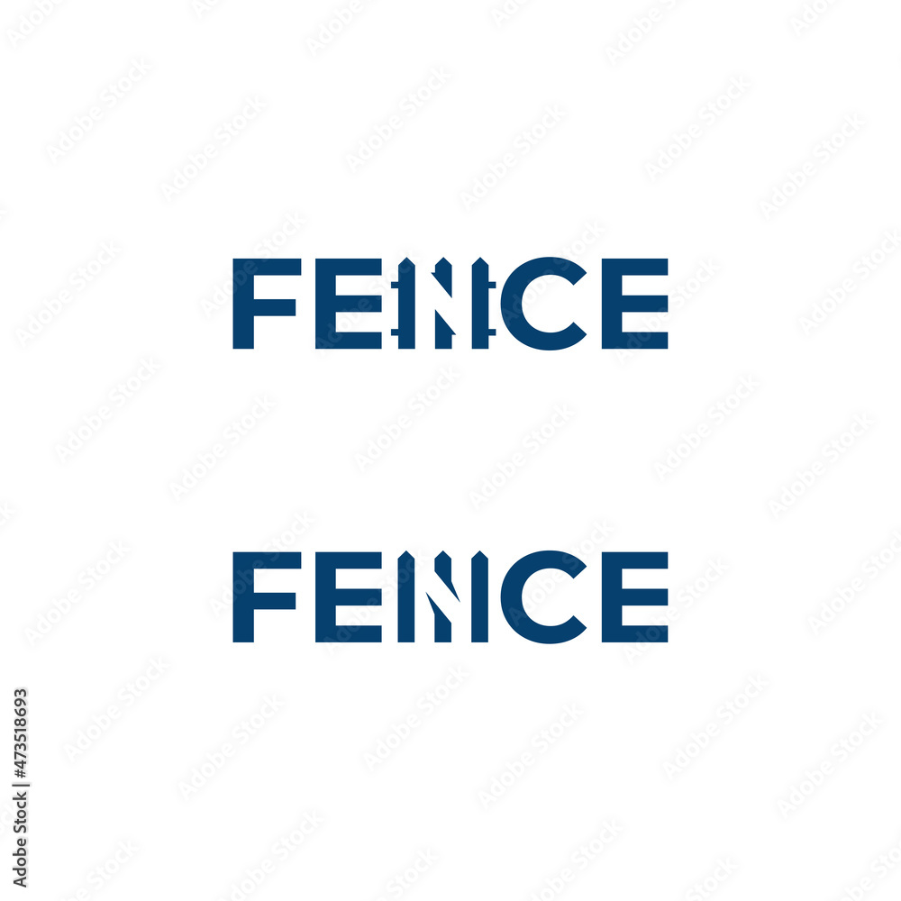 fence logo design word mark typography template fence logo design word mark typography template