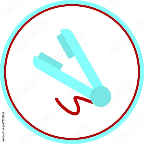 Hair Strainer Flat Circle Vector Icon Design