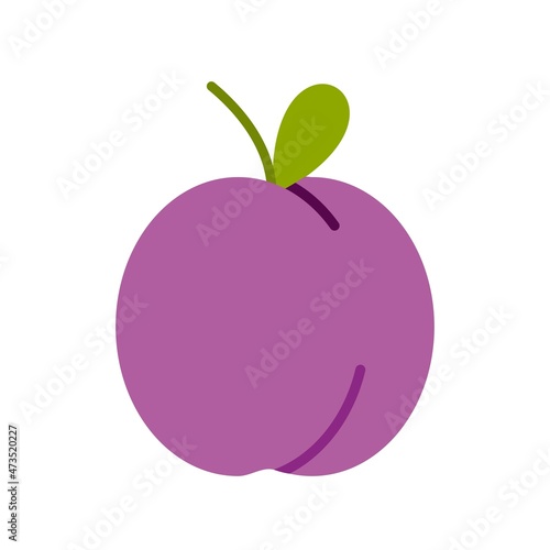 Plum Flat Vector Icon Design
