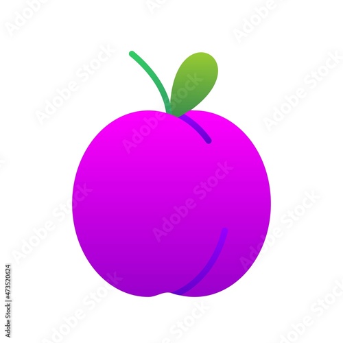 Plum Flat Gradient Vector Icon Design