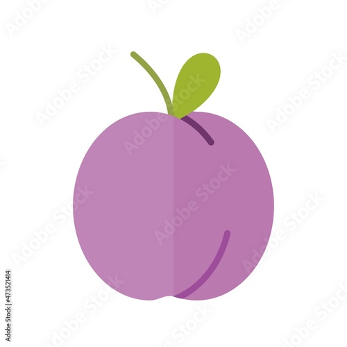Plum Flat Light Vector Icon Design