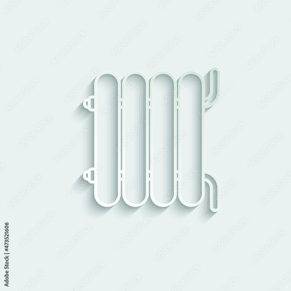 heating battery icon vector, home heater heating battery icon vector, home heater
