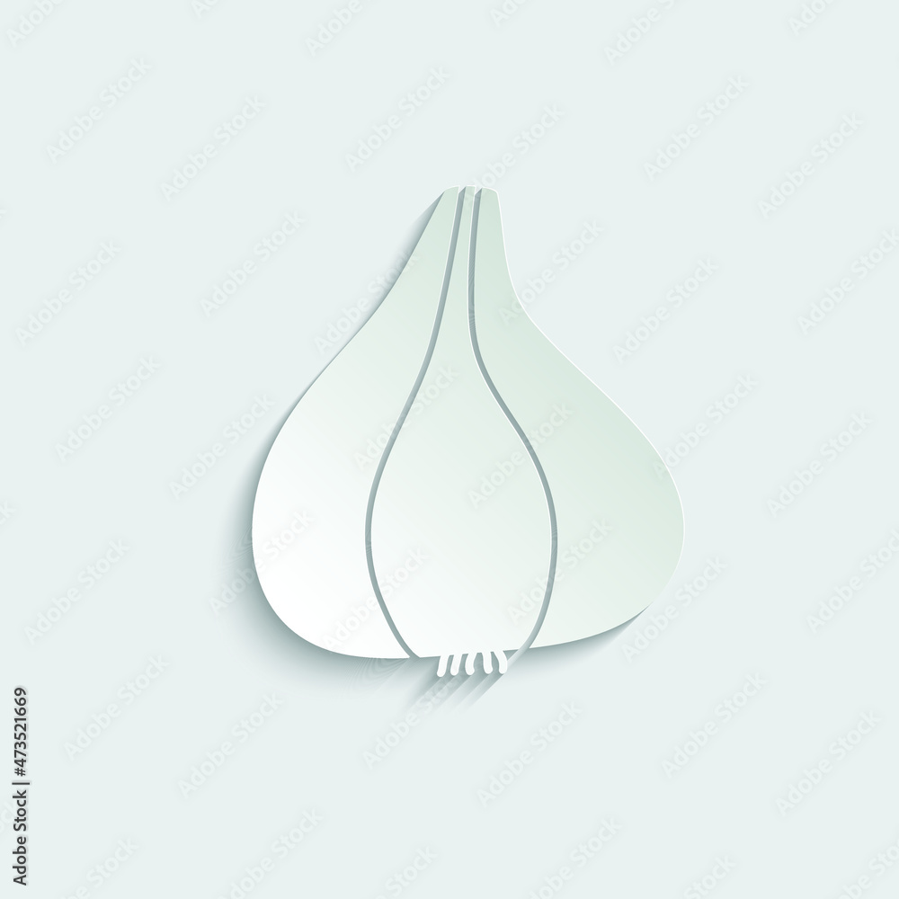 garlic icon - vector sign 