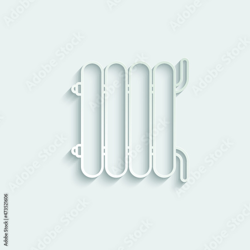 heating battery icon vector, home heater
