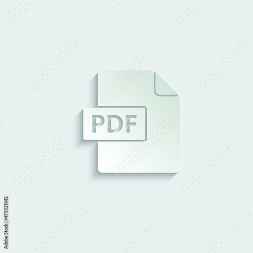 pdf document download icon. vector download page symbol