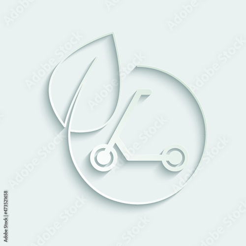 eco Kick scooter icon eco Kick scooter sign vector green energy