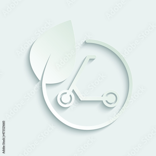 eco Kick scooter icon eco Kick scooter sign vector green energy
