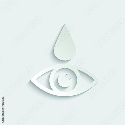 Eye drop icon.  medical  eye-dropper sign