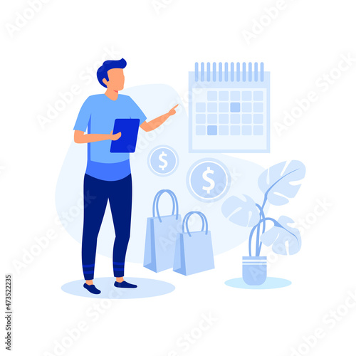 Deferment of payment illustration exclusive design inspiration 