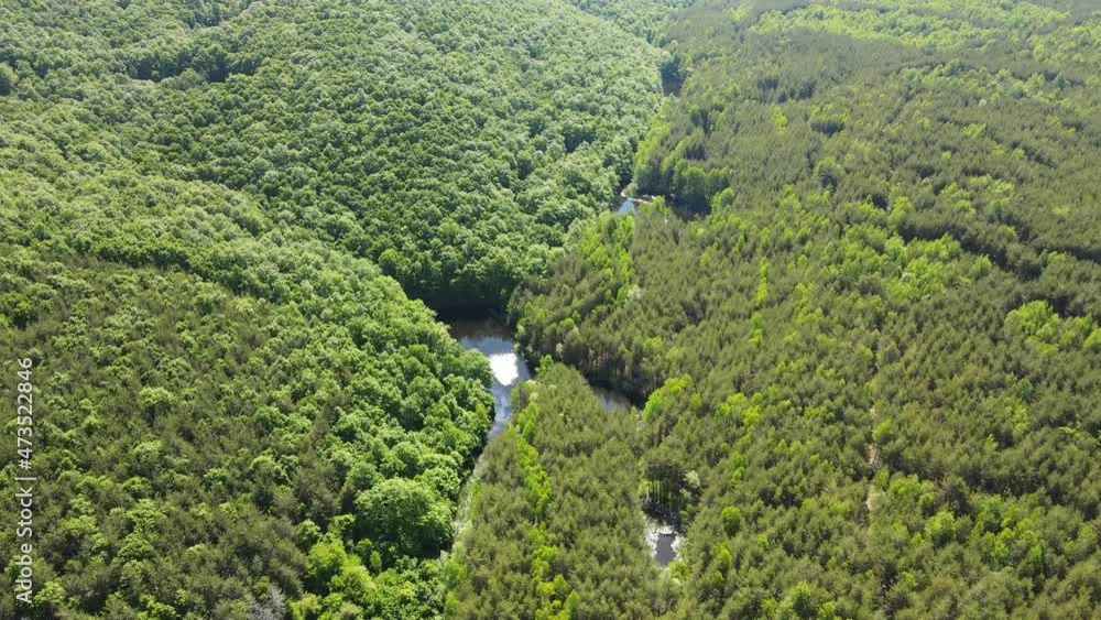 Aerial view of Sua Gabra Lakes at Lozenska Mountain, Sofia Region, Bulgaria Aerial view of Sua Gabra Lakes at Lozenska Mountain, Sofia Region, Bulgaria