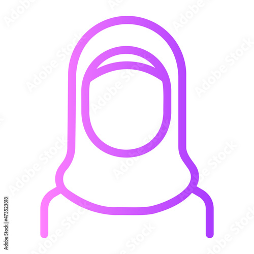 Hijab gradient icon