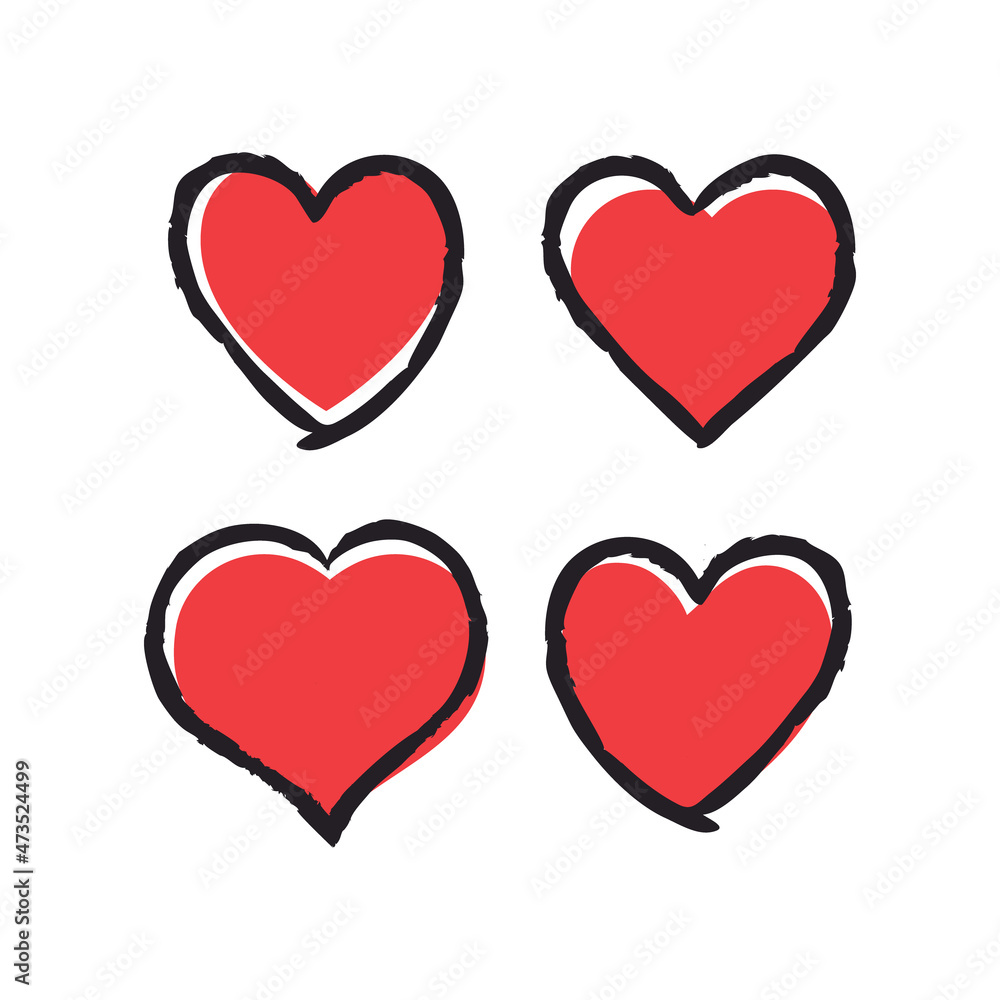 Doodle hearts, hand drawn love heart collection. Valentine's day design. Doodle hearts, hand drawn love heart collection. Valentine's day design.