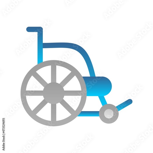 Wheelchair Flat Gradient Vector Icon Design