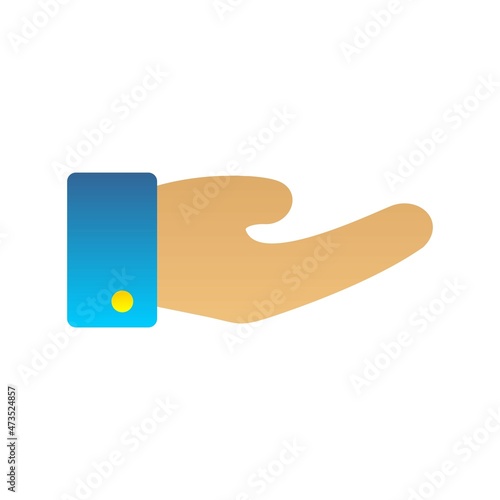 Hand Flat Gradient Vector Icon Design