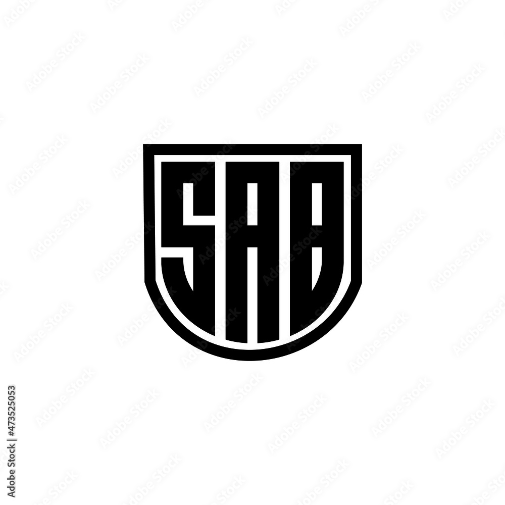 Sab Letters SAB letter logo design with white background in illustrator, vector ...