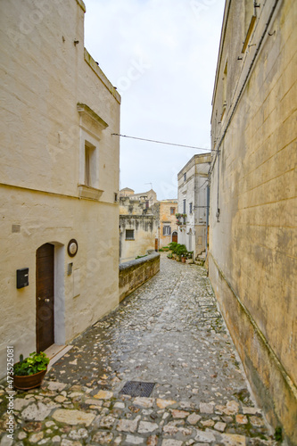 A street in Matera, an ancient city built into the rock. It is located in the Basilicata region.  © Giambattista