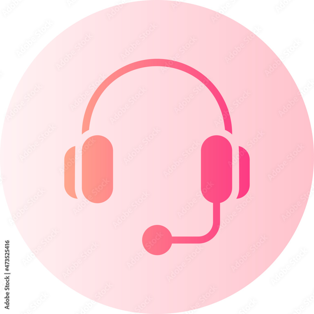 headset gradient icon headset gradient icon